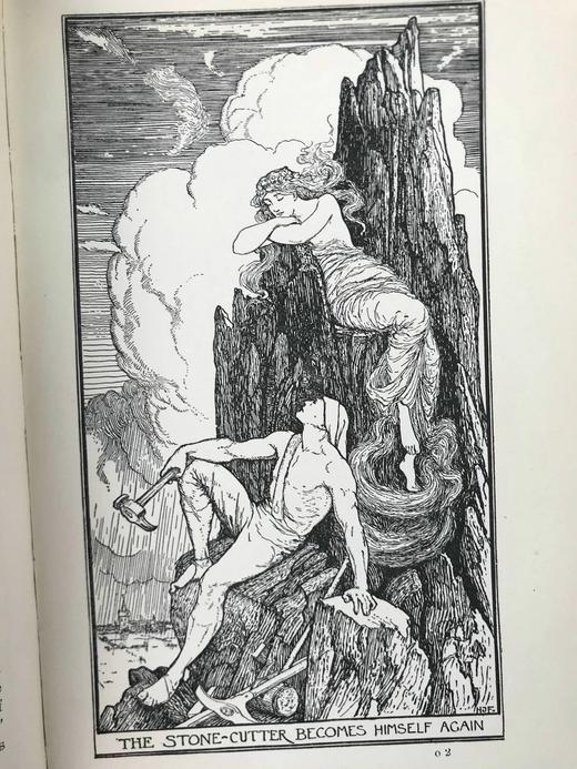 1927年 安德鲁·朗格《绯色童话书》 8幅彩色与大量黑白插图 漆布精装32开 商品图9