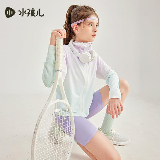水孩儿童装夏季新款儿童防晒凉感外套女童轻薄柔软皮肤衣时尚渐变上衣 商品图4