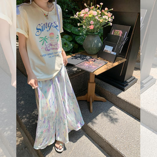 <曾小咸推荐>【艺术系】T恤+半裙 商品图1