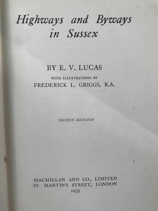1935年 萨塞克斯郡的大街小巷 约百幅精美插图 漆布精装32开 商品图2