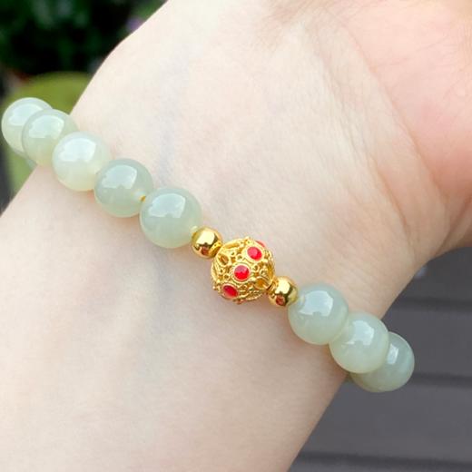 【宫里手串】石榴花和田玉手串 商品图1