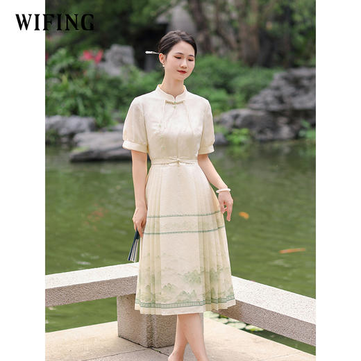 新中式日常可穿马面裙汉服成人2025新款夏高腰小个子轻国风连衣裙 商品图2