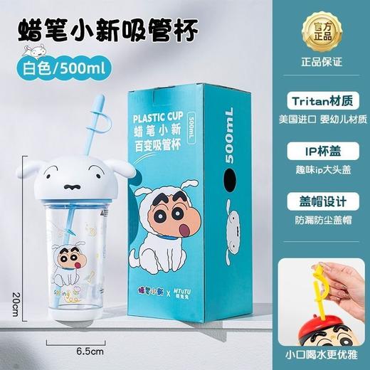 【蜡笔小新】夏儿童水杯 女生高颜值 学生桌面吸管杯tritan塑料杯子 商品图6