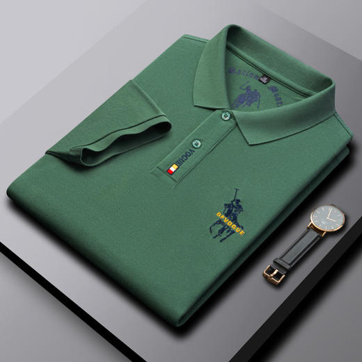 红览 短袖polo衫休闲翻领纯棉男士T恤N97 商品图0