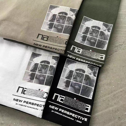 帆船 × 河村康辅联名 日系潮流印花图案 宽松圆领短袖T恤 男女休闲 4色 NT-2693 商品图5