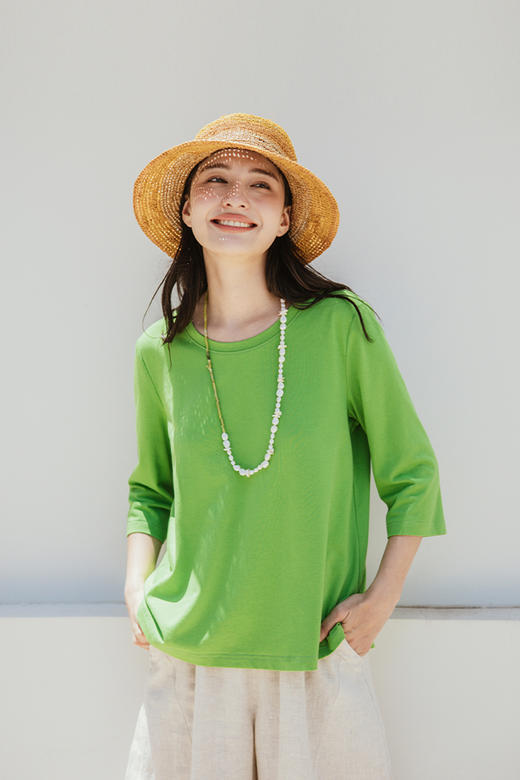 绽放旅行女装347朵/萃取艾草分子抗菌驱蚊棉亲肤宽松短袖T恤上衣 商品图5