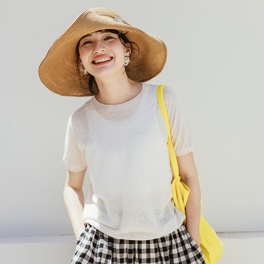 绽放旅行女装360朵/瑞士斯坦格一体成型无缝短袖轻薄棉麻开衫T恤 商品图0