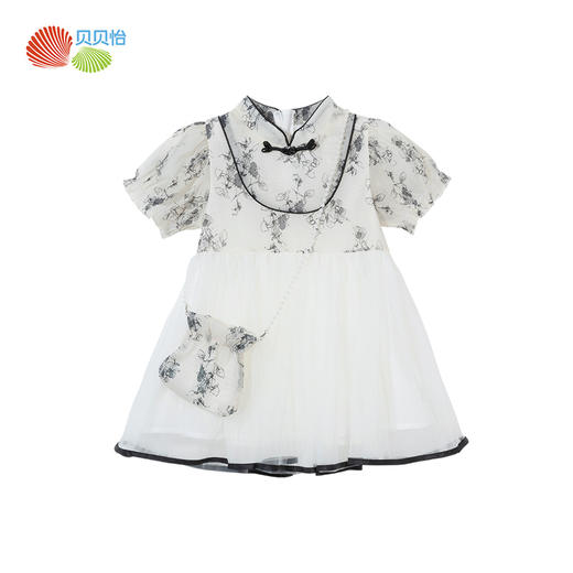 贝贝怡女童连衣裙夏装2024新款儿童国风新中式旗袍宝宝公主裙汉服 商品图3