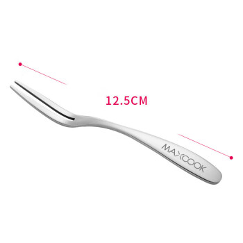 美厨（maxcook）304不锈钢水果叉 甜品叉月饼叉5件套 MCGC795 /厨具 /餐具 /刀/叉/勺