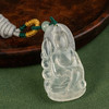 高冰种翡翠执莲观音牌挂饰 商品缩略图2