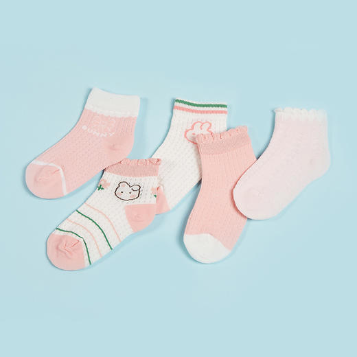 【10双装透气大网眼童袜】24春夏女童棉弹花边脚口可爱休闲袜 商品图2