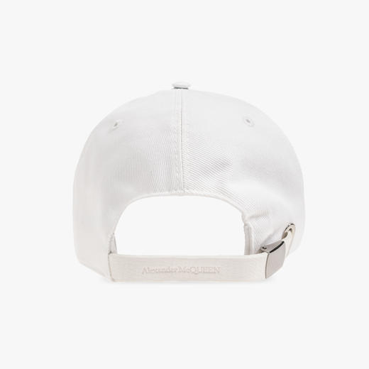 ALEXANDER MCQUEEN 亚历山大.麦昆 男士字母徽标刺绣棉质棒球帽 白色 782062 4105Q 9060 商品图1