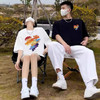 【休闲风夏季情侣T恤】短袖女款 新款创意涂鸦百搭宽松上衣 情侣装 情人节 商品缩略图2