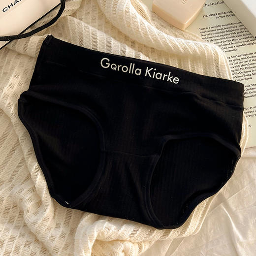 【4条装 软糯舒适 少女心爆棚~】纯棉内裤女夏季薄款无痕中腰提臀透气桑蚕丝5A抗菌大码女士三角裤 商品图10