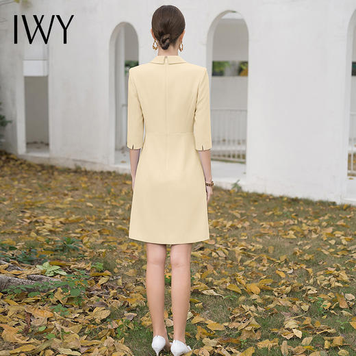 IWY/洋气黄色西装连衣裙女不规则职业装a字裙上班族白领主持人艺考Q1106 商品图2