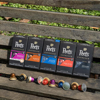 Peet's Coffee皮爷 peets胶囊咖啡 强度9 醇黑奶香咖啡53g（10*5.3g）法国进口 商品图2