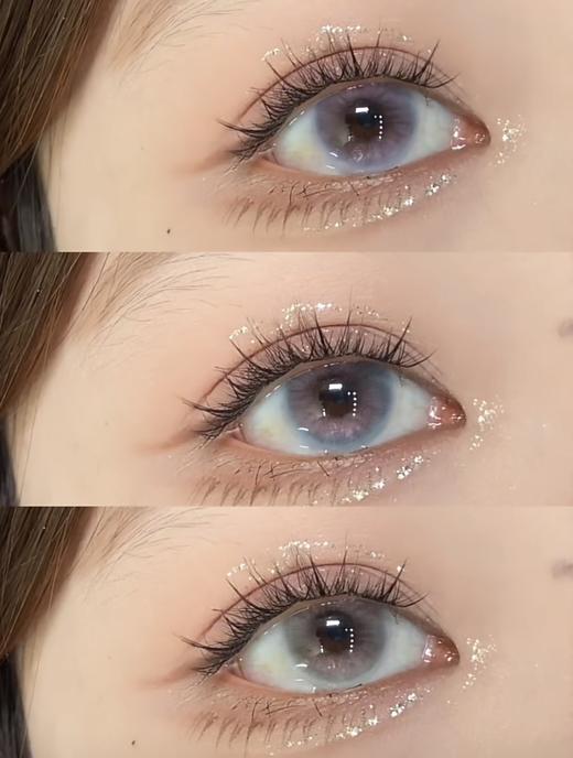 mimipark 半年抛 透光白桃&叙夏晚梦&樱落冰川 渐变 粉灰/粉紫/粉蓝 14.5mm 两片装  商品图0