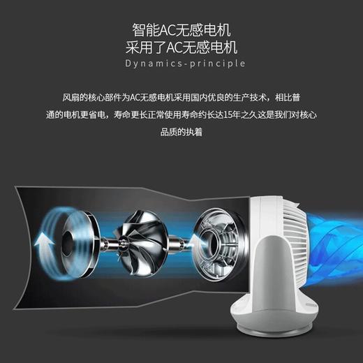 SEEDEN 空气循环扇家用台式电风扇学生宿舍办公室轻音遥控摇头台扇 1868智能触控款 商品图4
