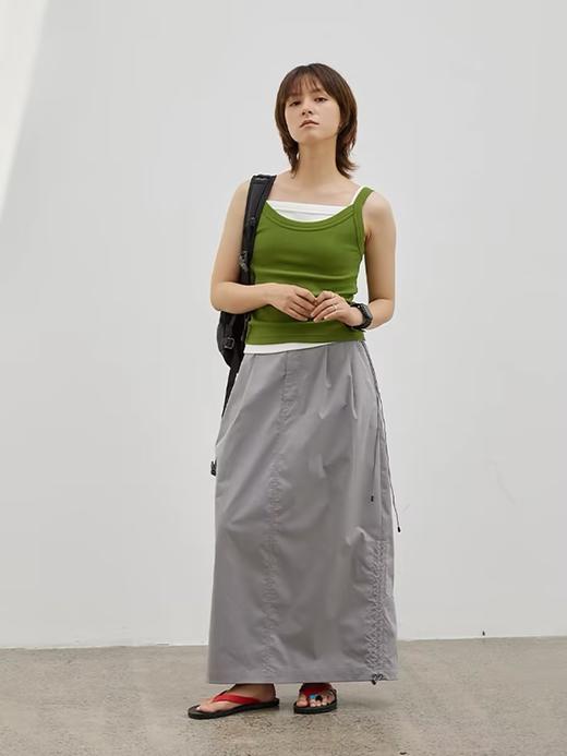 步履不停/4B41097C/防蚊工装感直身长半裙 商品图1