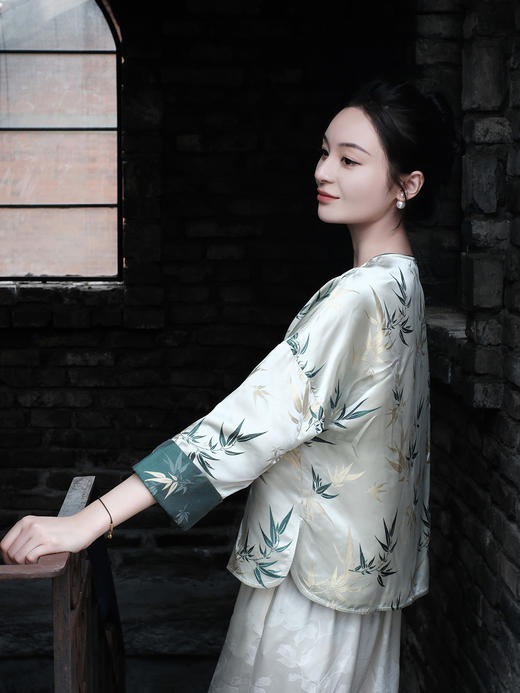 瑕疵|盛唐婧 |真丝宋锦竹之韵上衣[特价品](特殊商品不退不换) 商品图5