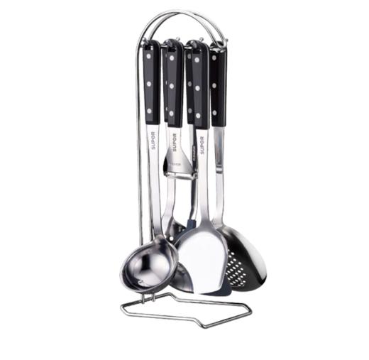 苏泊尔SUPOR 锅铲套装7件套锅铲护锅铲汤勺火锅勺刨皮刀 T0906Q 商品图0