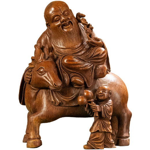 清 竹雕童子献寿摆件 商品图5