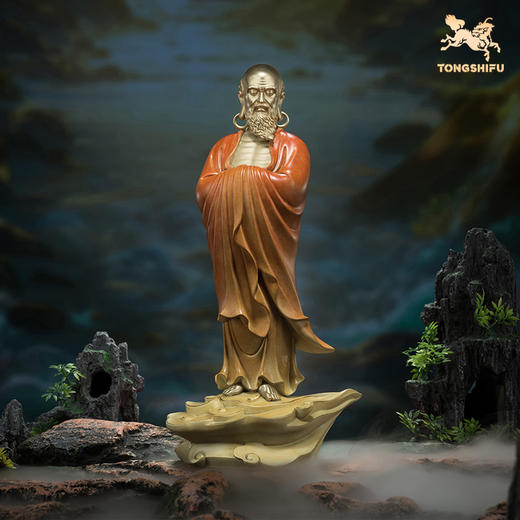 铜师傅 正版授权《少林联名之达摩系列》佛像桌面客厅家居摆件 商品图4