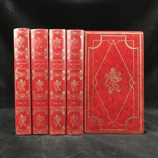 麦考莱勋爵《英国史》（全4卷） 数十幅插图 苍鹭出版社（HeronBooks）复古仿皮精装本 商品图0