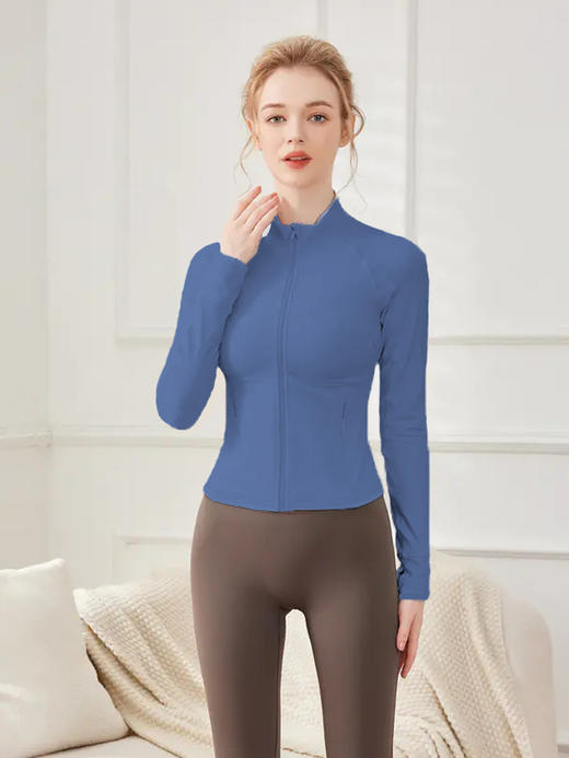 哈瓦塔新款瑜伽外套长袖女运动瑜伽服H320151 商品图5