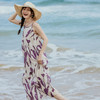 绽放旅行女装306朵/萱草花印花吊带裙旅游穿搭海边度假连衣裙 商品缩略图0