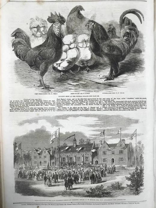 41.5*29.5cm！1860年1~6月 伦敦新闻画报 数百幅版画插图 漆布精装8开 商品图4