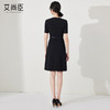 艾尚臣短袖连衣裙女2024新款女装气质黑白色裙子时尚修身裙夏休闲 商品缩略图4