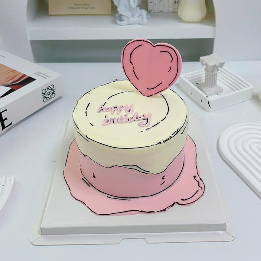 小心心二次元蛋糕（奶油戚风蛋糕） 商品图3
