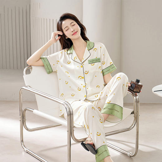 夏季短袖蕙质兰馨家居服睡衣 商品图2