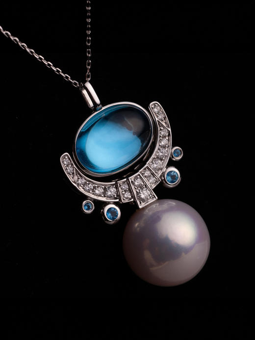 LUCINE 高级珠宝定制18K金红宝石蓝宝石翡翠珍珠项链戒指耳环订制 商品图4