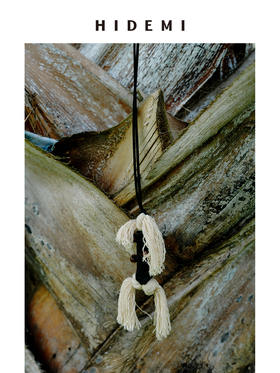 HIDEMI度假系列“棕榈娃娃”麻绳串珠手工设计感可调节皮绳项链