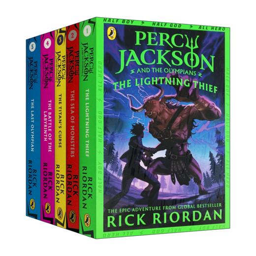 波西杰克逊系列5册 英文原版 Percy Jackson Rick Riordan 神火之盗 魔兽之海 巨神之咒 迷宫之战 终之战 雷克莱尔顿进口书籍 商品图2