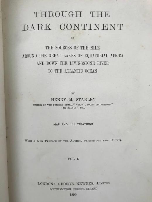 含藏书票！1899年 亨利·莫顿·斯坦利《穿越黑暗大陆》（全2卷） 百余幅插图 漆布精装16开 商品图3