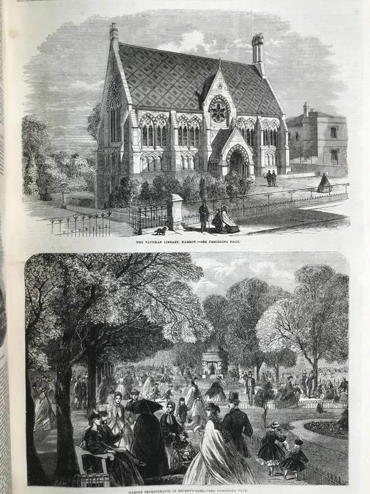 41.5*29.5cm！1862年7~12月 伦敦新闻画报 数百幅版画插图 漆布精装8开 商品图13