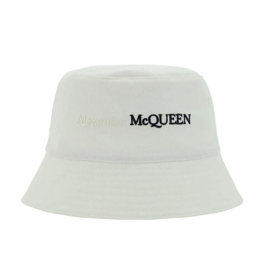 ALEXANDER MCQUEEN 亚历山大.麦昆 男士字母徽标刺绣棉质渔夫帽 白色 782063 4105Q 9060 商品图0