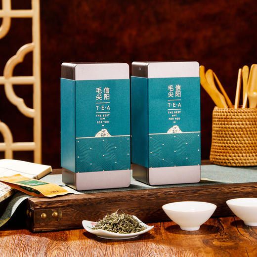 新茶上市 信隆晟信阳毛尖茶叶明前茶高山云雾嫩叶绿茶100克×2盒礼盒装黑龙潭新茶 商品图1