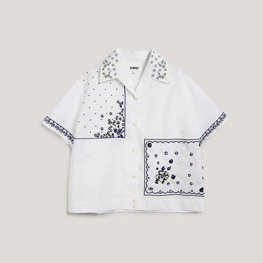 YMC WANDA SHIRT 女装棉府绸刺绣短袖衬衫 商品图0