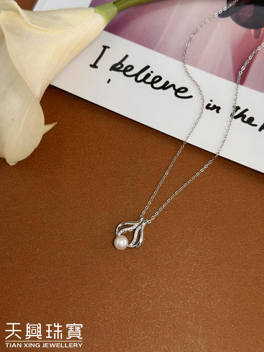 小珍珠925银项链 商品图0