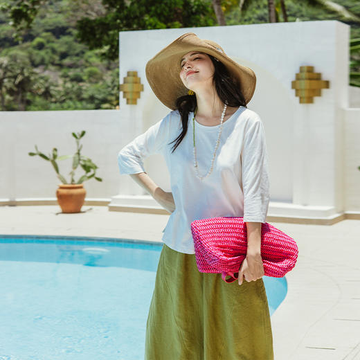 绽放旅行女装347朵/萃取艾草分子抗菌驱蚊棉亲肤宽松短袖T恤上衣 商品图2