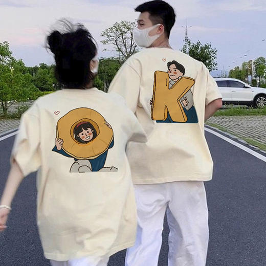 【大码情侣装】特别的ok短袖纯棉 夏季ins潮休闲T恤上衣 情人节 商品图5