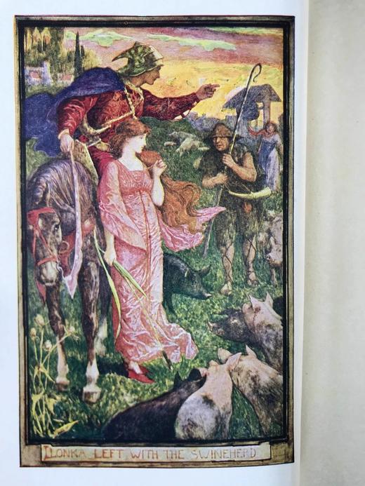 1927年 安德鲁·朗格《绯色童话书》 8幅彩色与大量黑白插图 漆布精装32开 商品图2