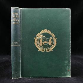 含中国内容！1892年 异国童话故事集 86幅插图 漆布精装32开