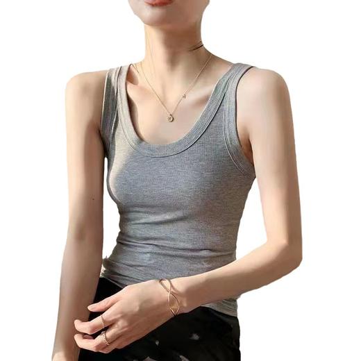 「买1送1！29.9到手两件」螺纹棉背心春夏季新款修身显瘦内搭美背遮副乳防走光吊带上衣 商品图4