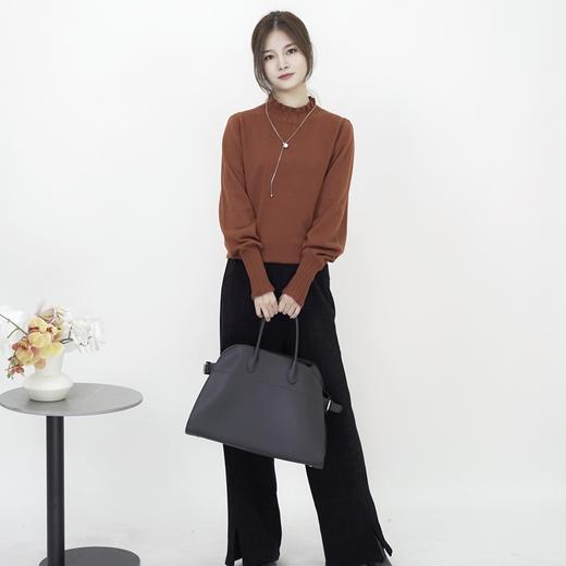 两三事新款纯色套头毛针织衫半高领针织-S24CZZ034 商品图0