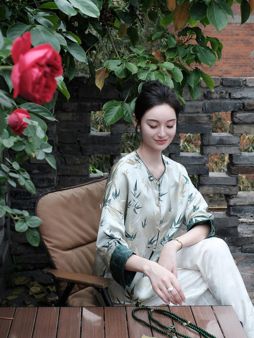 瑕疵|盛唐婧 |真丝宋锦竹之韵上衣[特价品](特殊商品不退不换) 商品图8